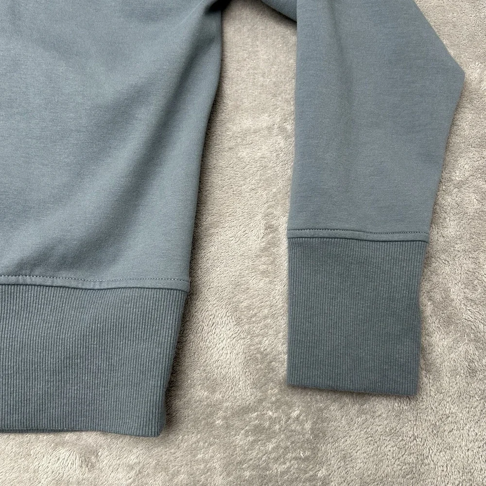 Old Navy Mens Active Dynamic Fleece Quilted Hybrid Zip Up Hoodie Blue Gray Large